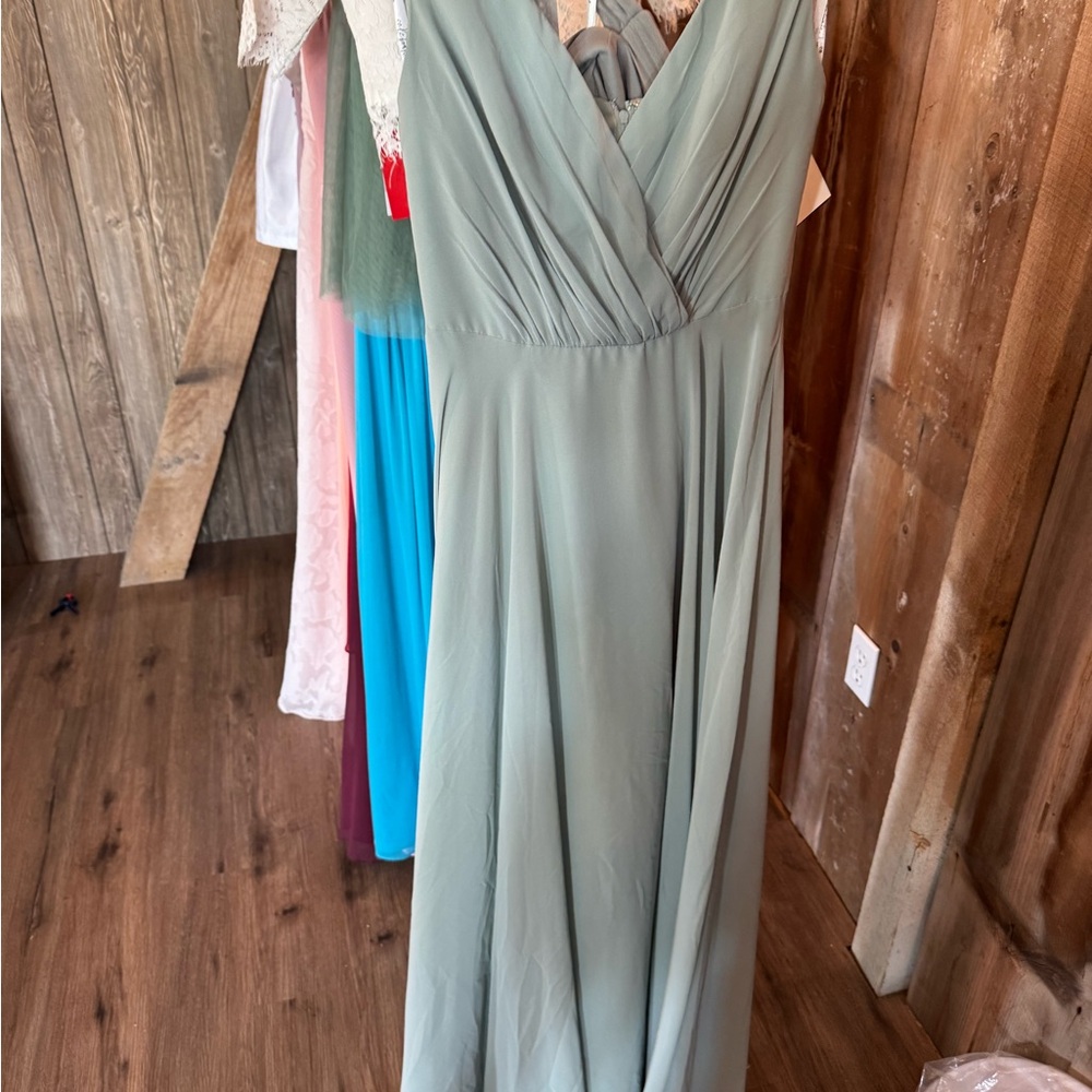 Celebrate‎ It Sage Green Wedding Dress